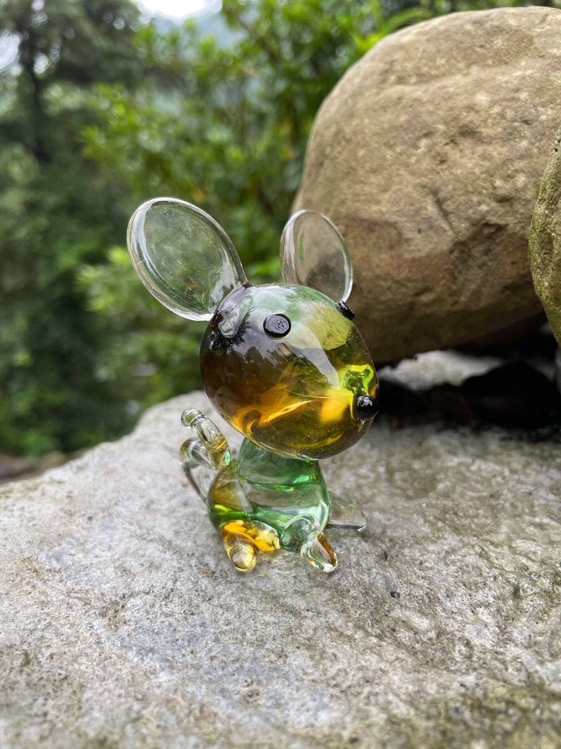 水晶玻璃 老鼠 生肖 可愛版 - 擺飾/家飾品 - 玻璃 