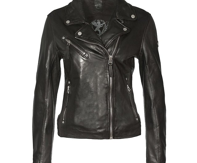 Germany GIPSY] PGGW14 Asymmetric Zipper Classic Knight Leather Jacket-Black  - Shop CL CHARLIN Women\'s Casual & Functional Jackets - Pinkoi