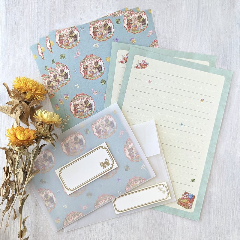 Letter set Little Bear's Tea Party - ซองจดหมาย - กระดาษ 