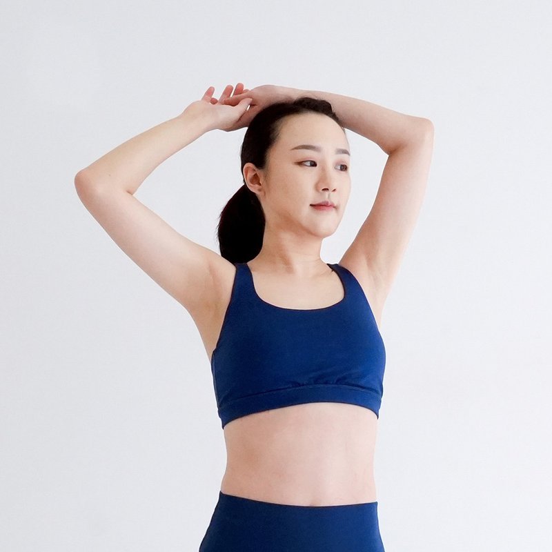 【Mukasa】FITNESS 美背支撐型運動內衣 - 電力藍 - MUK-22061 - 運動內衣 - 其他材質 藍色
