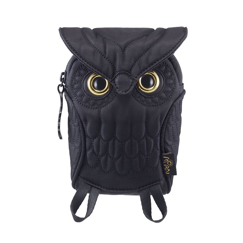Morn Creations Genuine Owl Phone Case-Black (OW-105-BK) - กระเป๋าคลัทช์ - วัสดุอื่นๆ สีดำ