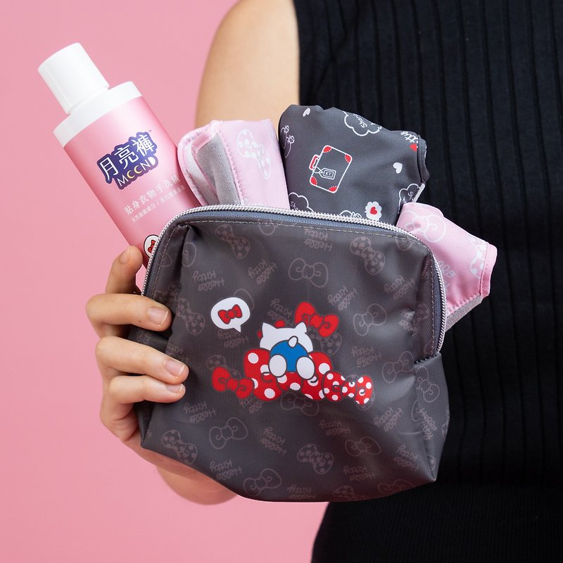 【Moon Pants】【Hello Kitty X Moon Pants】Waterproof Storage Bag (Can be stored in layers) - Other - Other Materials Multicolor
