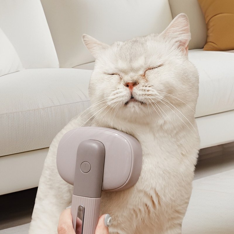 ROOMMI KIMOCHI pet negative ion hair removal comb for cats and dogs, universal and effective for removing waste hair - อื่นๆ - พลาสติก ขาว