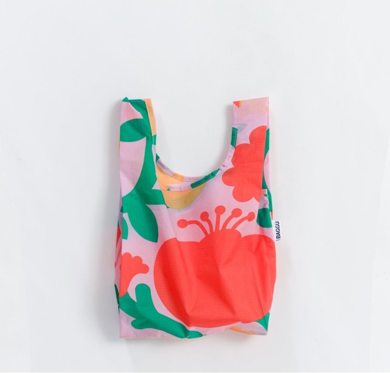[New] SC. GREEN Storage Eco Tote Bag - Mini Size - Poppies - กระเป๋าถือ - เส้นใยสังเคราะห์ สีแดง
