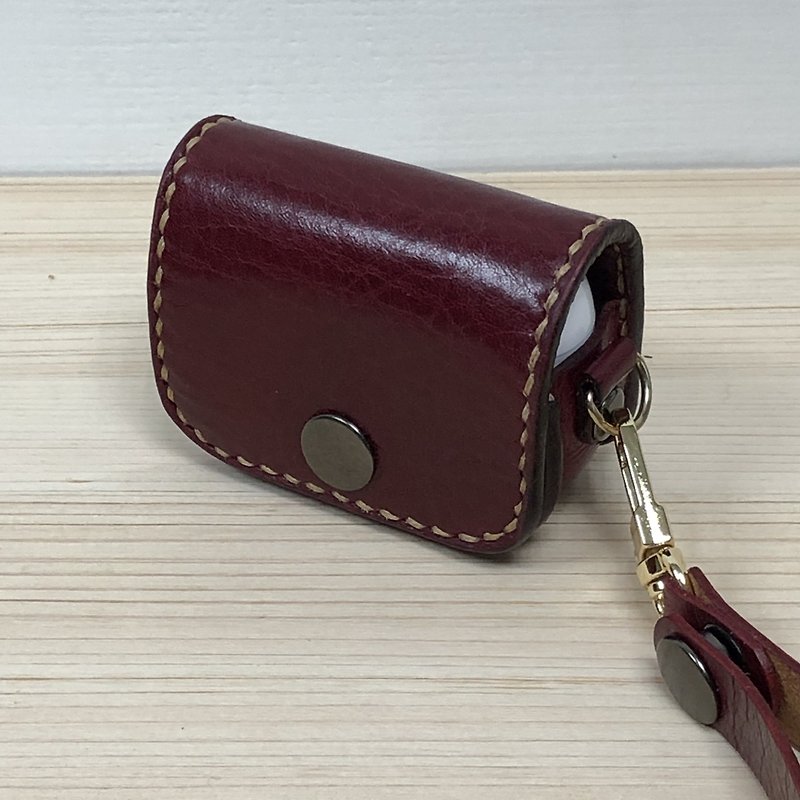 Genuine Leather Charms Red - AirPods Pro Case