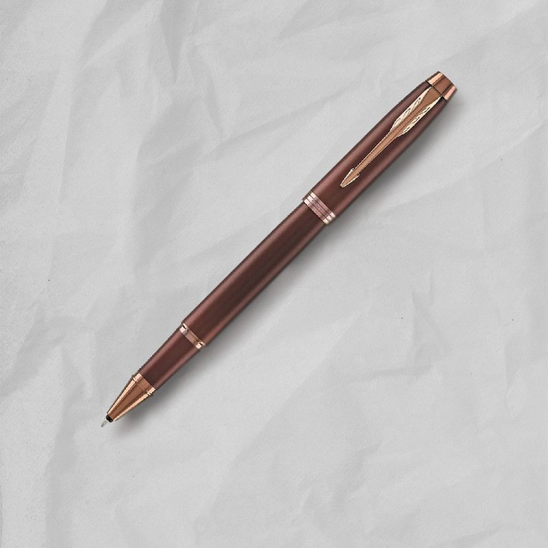 PARKER 派克 新IM金屬系列 酒棕紅 鋼珠筆  免費刻字 (原廠正貨) - 鋼珠筆 - 其他材質 紅色