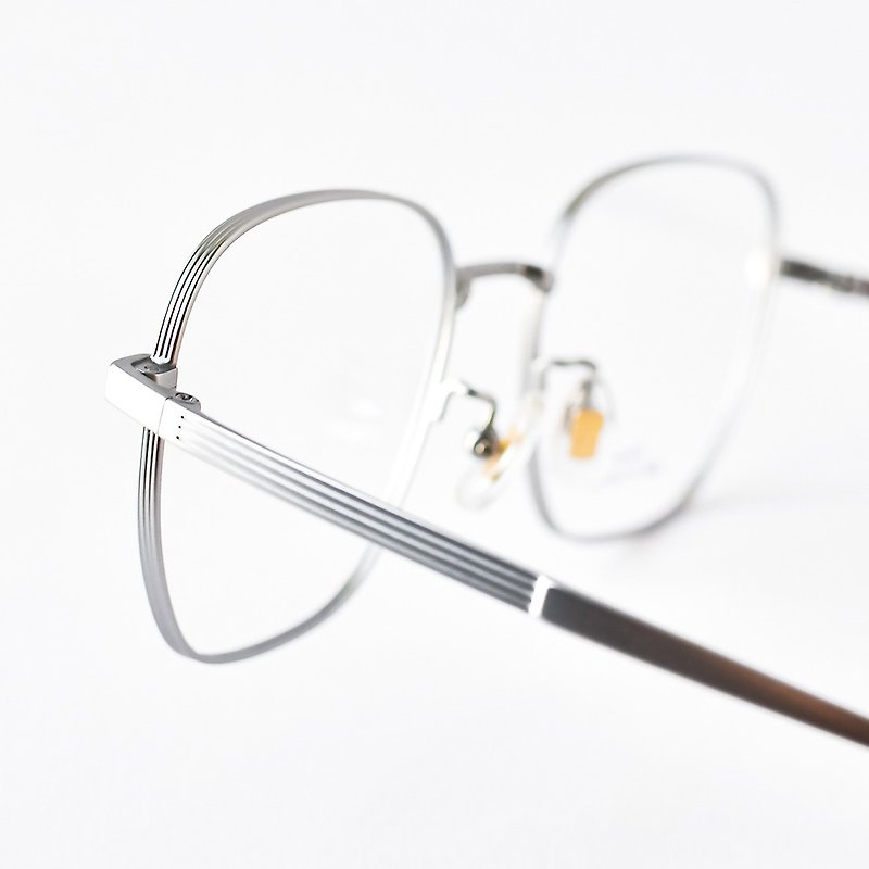 中多邊方框眼鏡│線條飾紋設計- 免費升級UV420濾藍光鏡片 - 眼鏡/眼鏡框 - 貴金屬 多色
