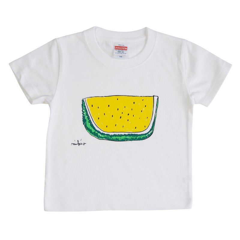 すいかベビーキッズ tシャツ Yellow 80 90 100 110 120 130 140 150 160 - 男/女童裝 - 棉．麻 黃色