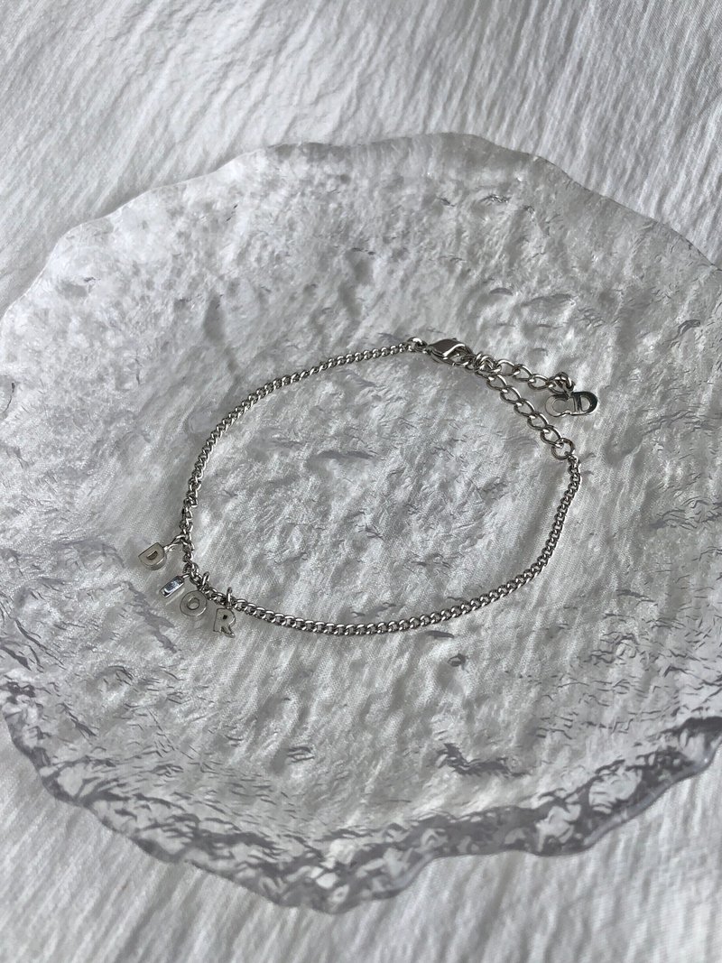 【 日本直送　名牌中古包 】Christian Dior クリスチャン ディオール ブレスレット シルバー ロゴ vintage ヴィンテージ  iwy7ym - 手鍊/手環 - 其他材質 銀色