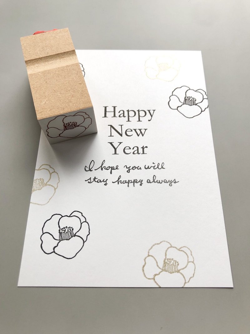 Camellia single color stamp - ตราปั๊ม/สแตมป์/หมึก - วัสดุอื่นๆ 