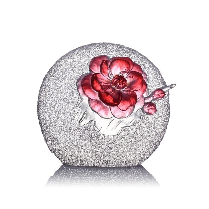 琉璃工房 LIULI 紅艷一朵 (梅花) - 擺飾/家飾品 - 琉璃 紅色