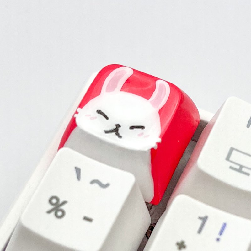 XDA keycap white rabbit - 電腦配件 - 塑膠 粉紅色