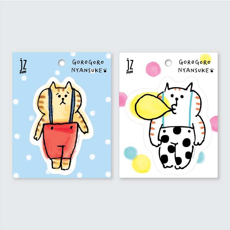 JzFun / Lazy Meow Nosuke Waterproof Universal Sticker 2 into the group - สติกเกอร์ - วัสดุอื่นๆ หลากหลายสี