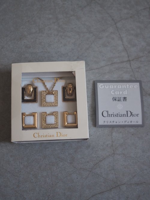 新品未使用⭐︎ディオールDior ネックレス イヤリング セットヴィンテージ Christian Dior ディオール 6チェンジ ネックレス イヤリング