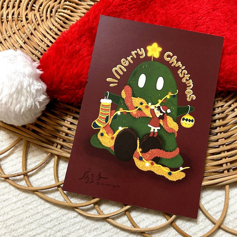 【聖誕樹】聖誕卡 - 心意卡/卡片 - 紙 紅色