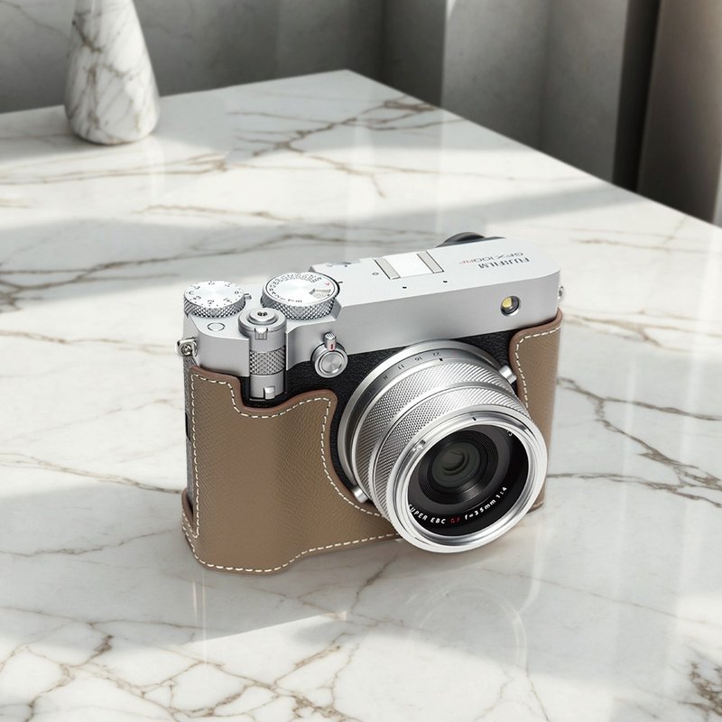 手掌紋皮革相機底座 for FUJIFILM GFX100RF - 相機/拍立得/底片相機 - 真皮 多色