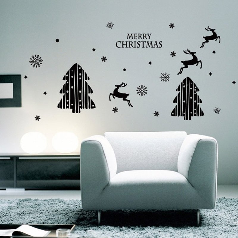 Smart Design creative seamless wall stickers*Christmas tree and elk in 8 colors) - Wall Décor - Paper Purple