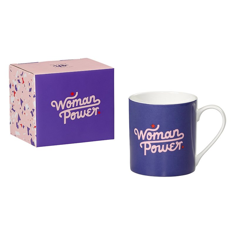 SUSS-British Import Wild & Wolf Woman Power Ceramic Mug-Spot - แก้วมัค/แก้วกาแฟ - เครื่องลายคราม สีม่วง