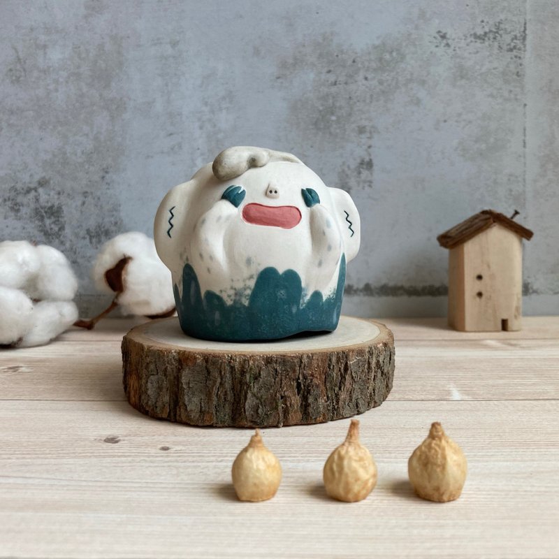 鳥屎滴到我啦 怪杯杯 小茶杯 - 茶壺/茶杯/茶具 - 瓷 白色