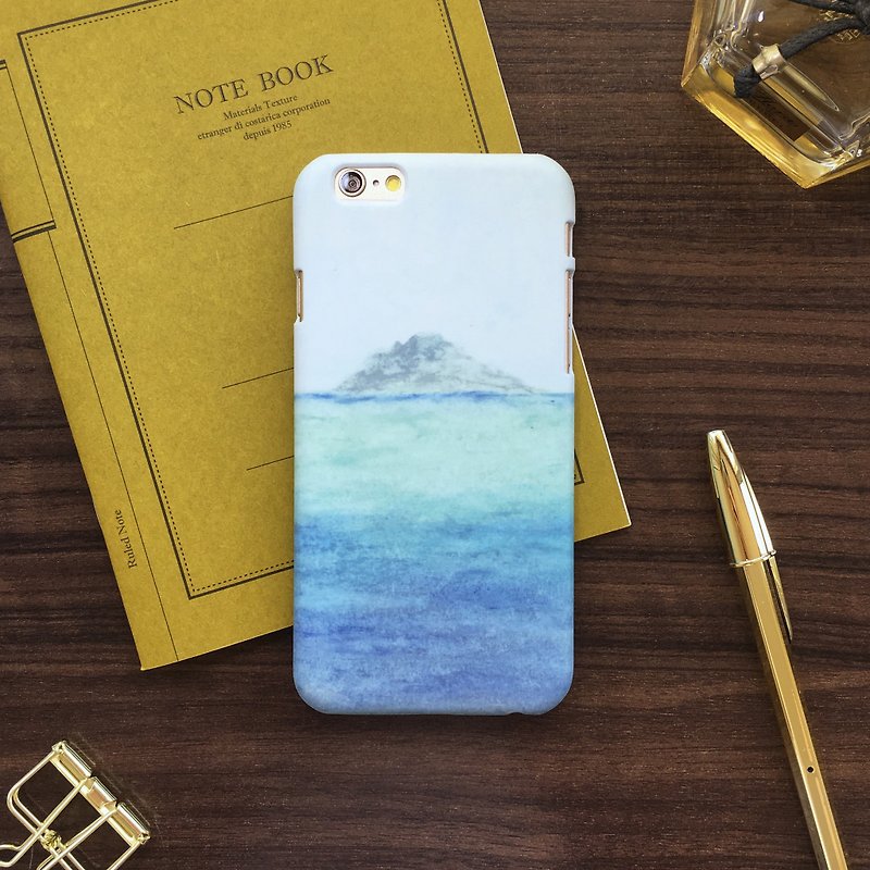 孤島(陰天)-手機殼 硬殼 iphone samsung sony htc zenfone oppo - 手機殼/手機套 - 塑膠 藍色