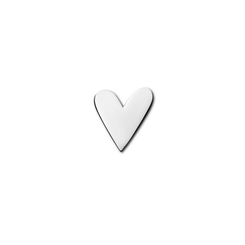 Enamel Pin Silver Heart - 徽章/別針 - 琺瑯 銀色