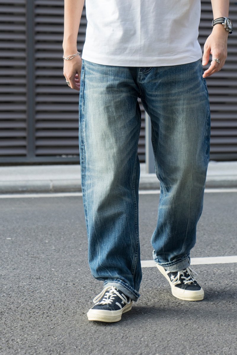 DENIM PANTS 洗水單寧牛仔褲 美式復古休閒寬鬆直筒貓蘇牛仔褲 - 男長褲/休閒褲 - 棉．麻 