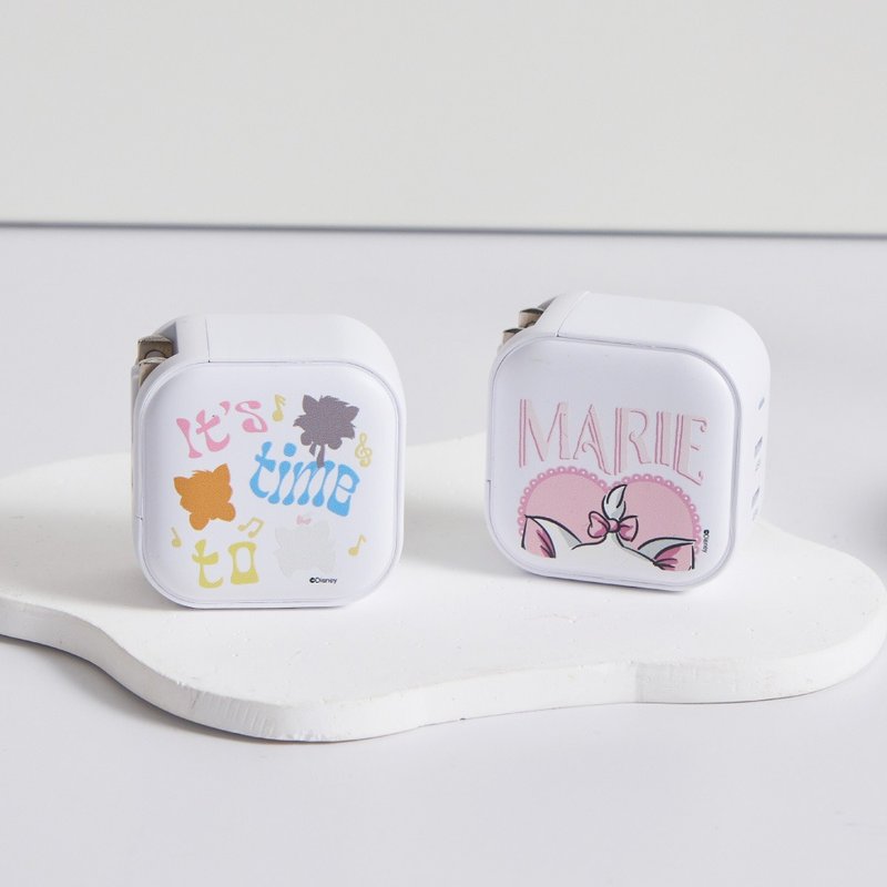 Disney Cats And Dogs-音樂貓咪剪影GaN 45W Type-C雙孔充電頭 - 科技小物 - 塑膠 多色
