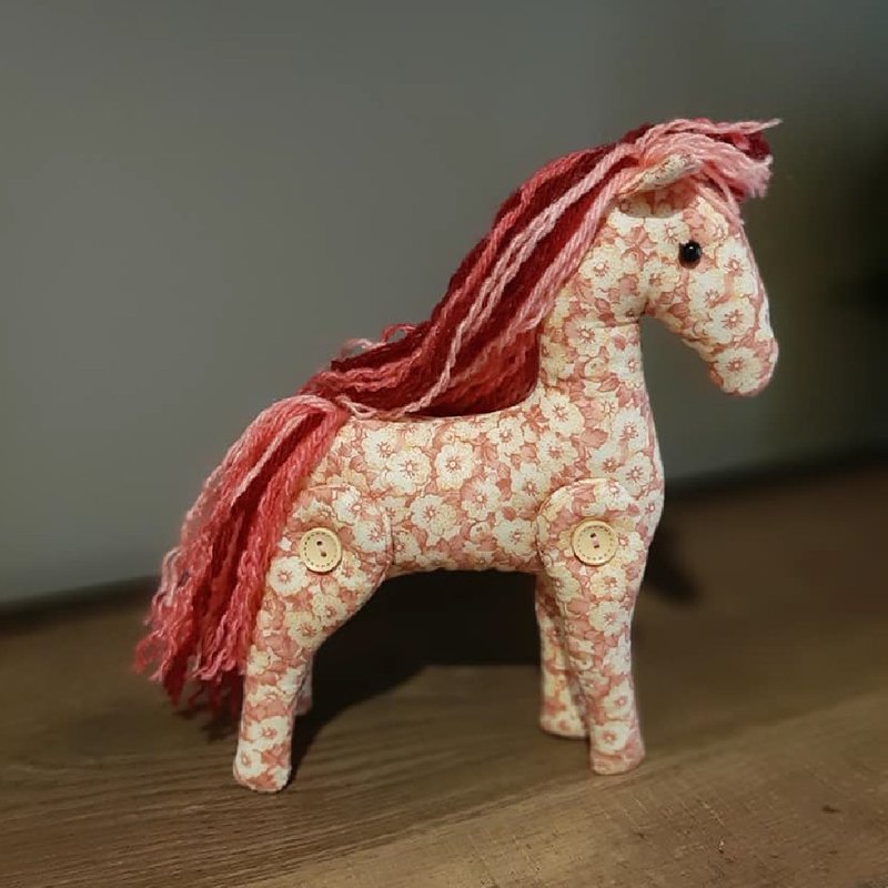 Rainbow unicorn - Stuffed Dolls & Figurines - Cotton & Hemp Pink