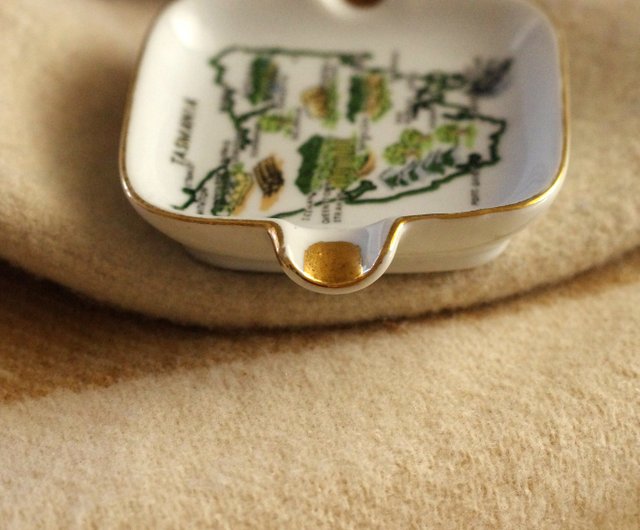 新品◆アンティーク　灰皿　３点セット　英國 陶色繪器婦人國灰皿　ヴィンテージ 新品◇アンティーク 灰皿 3点セット 英國 陶色繪器婦人國灰皿