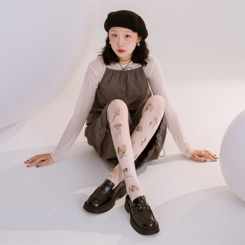 【I called Love】Brushed seams丨Thick-soled wide loafers - Women's Oxford Shoes - Waterproof Material Black