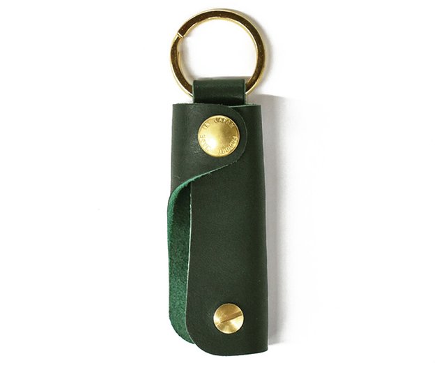 Original leather key case brass screw shackle keycase Brass