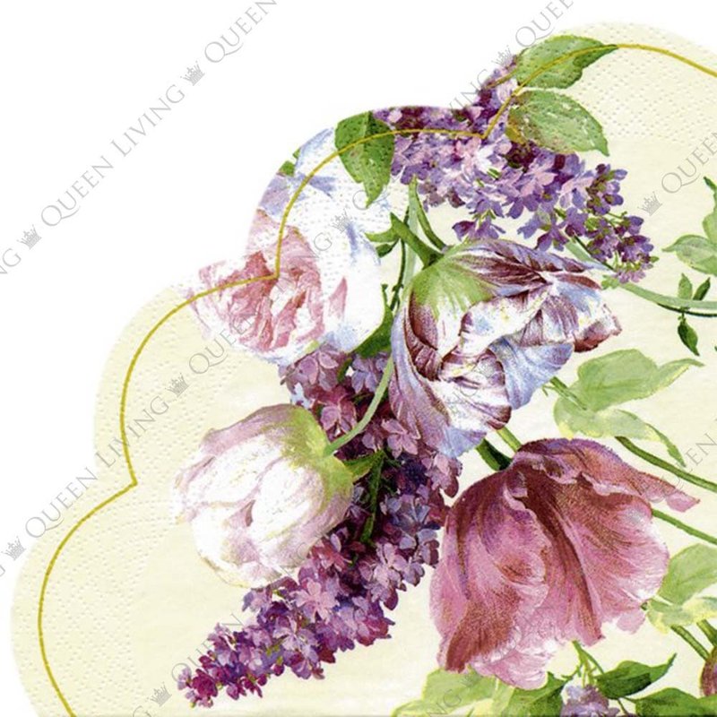 German IHR-round napkin-Elizabeth Garden - Place Mats & Dining Décor - Paper Multicolor