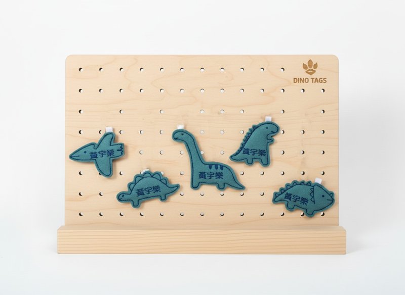 孩子的第一個身份印記/恐龍姓名吊牌/刺繡客製中文名/入學禮 - 其他 - 聚酯纖維 藍色