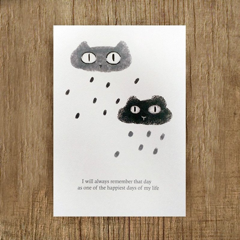 / Puputraga / Plus purchase ~ No separate sale ~ rain の mood illustration postcards - การ์ด/โปสการ์ด - กระดาษ สีน้ำเงิน