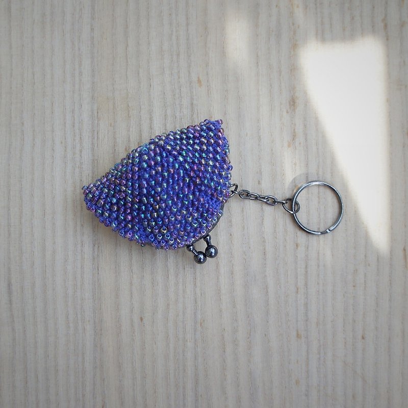 Ba-ba handmade Beads crochet mini-coinpurse No.809 - Wallets - Other Materials Purple