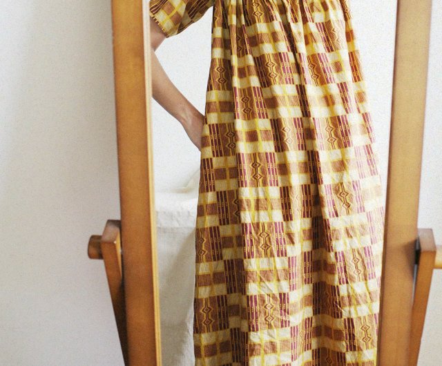 ワンピース OZ Vintage African dress Vintage African-inspired printed cotton dress - Shop