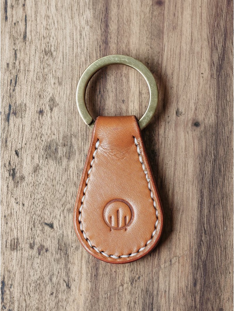 Key ring | Water drop type | Peace of mind shipping SOP - Keychains - Genuine Leather 