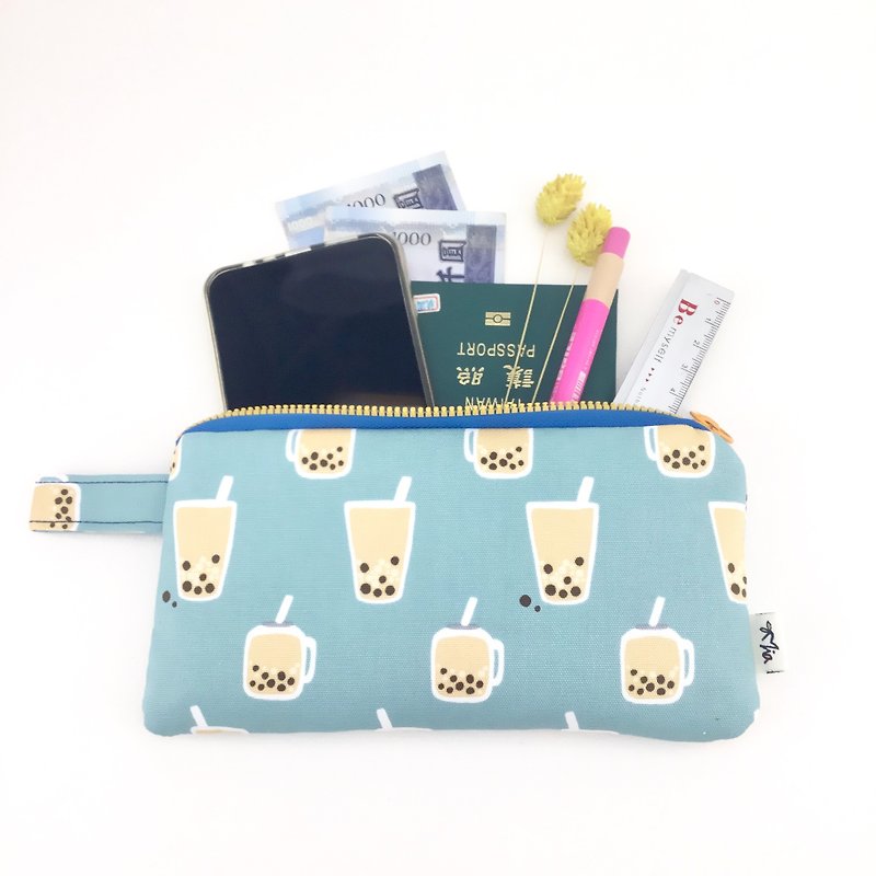QQ Zhen milk - pencil case/tableware bag/universal bag - Pencil Cases - Cotton & Hemp 