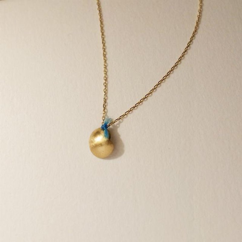 18K Gold Necklace/Single Blue Ladies Minimalist - Necklaces - Precious Metals Gold