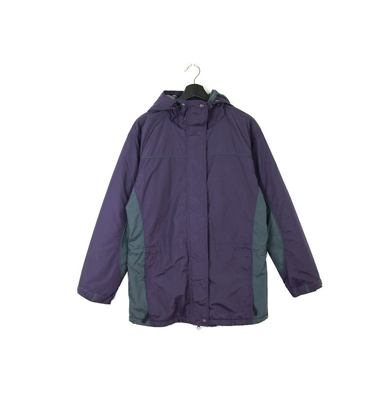 Back to Green :: windbreaker cotton jacket Columbia gray purple / men and women can wear // Vintage outdoor (CO-09) - Women's Casual & Functional Jackets - Polyester 
