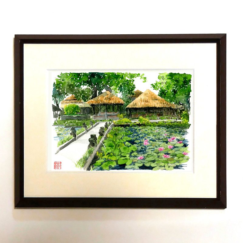 | Cafe Lotus | Watercolor/reproduction/framed goods - โปสเตอร์ - กระดาษ 