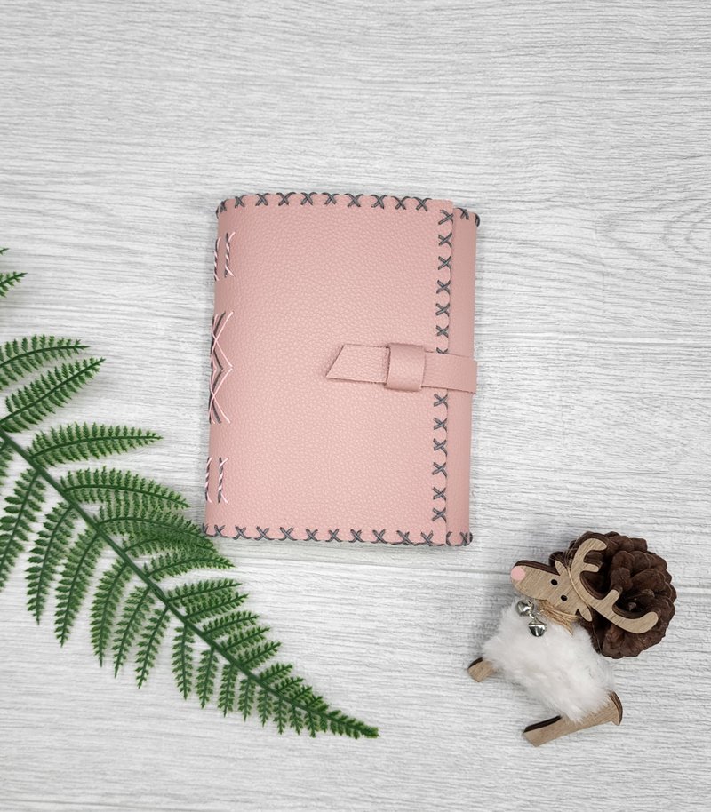 Tribal Mixed Stitching Journal - Nude Pink Colour - 筆記本/手帳 - 人造皮革 
