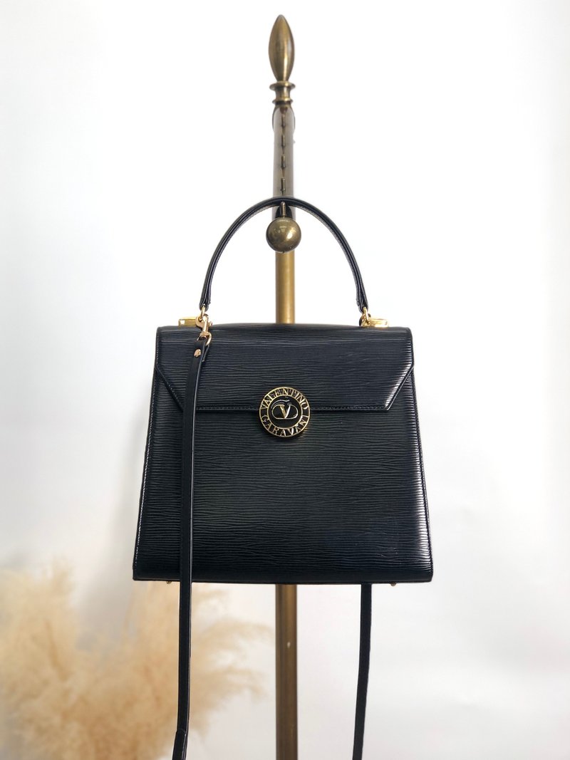 【 日本直送　名牌中古包 】VALENTINO GARAVANI ヴァレンティノガラヴァーニ ショルダーバッグ ブラック 2way vintage bci5yp - 側背包/斜背包 - 真皮 黑色