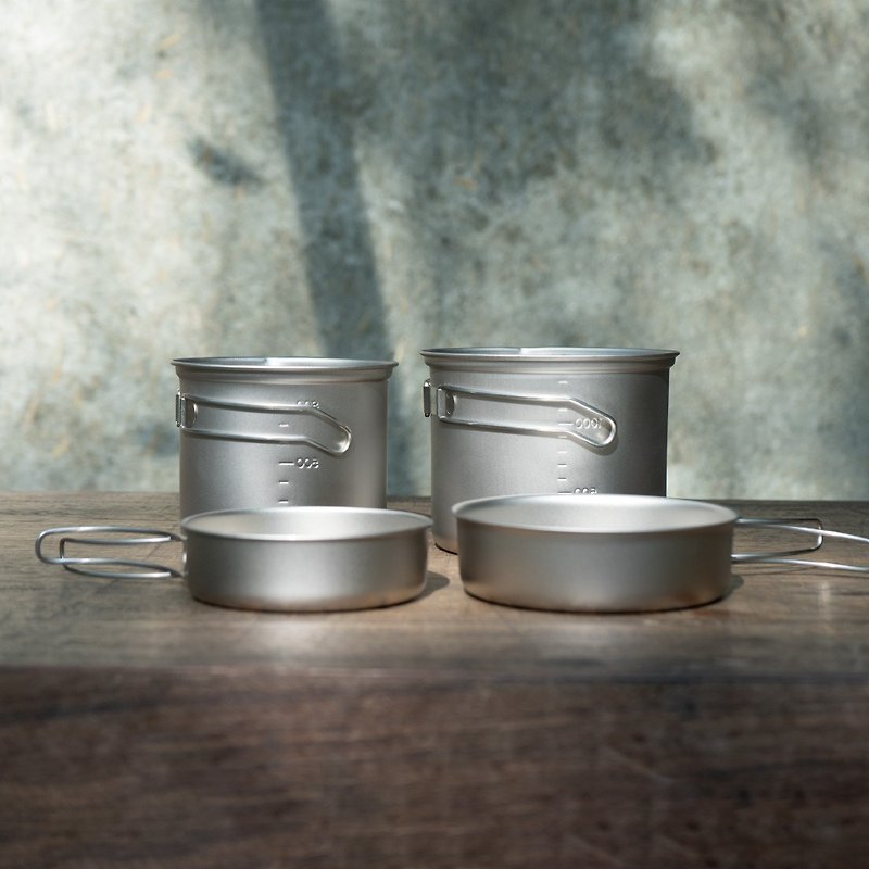 EPIgas ATS Titanium Cookware Set TS-203 [2 pots and 2 lids] - กระทะ - โลหะ 