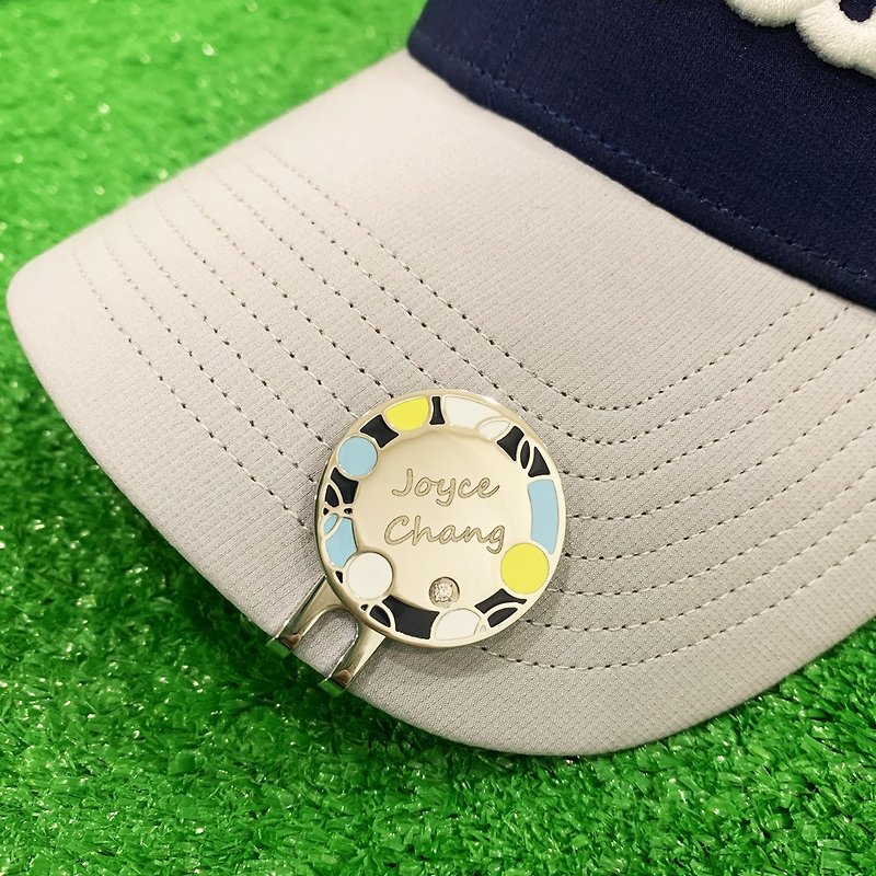 【FulgorJewel】高爾夫球標 客製專屬球標 磁吸式帽夾 泡泡款 - 運動配件 - 不鏽鋼 銀色
