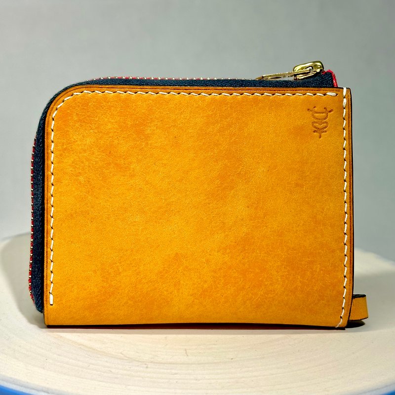 Huager Zipper Wallet - กระเป๋าสตางค์ - หนังแท้ สีเหลือง