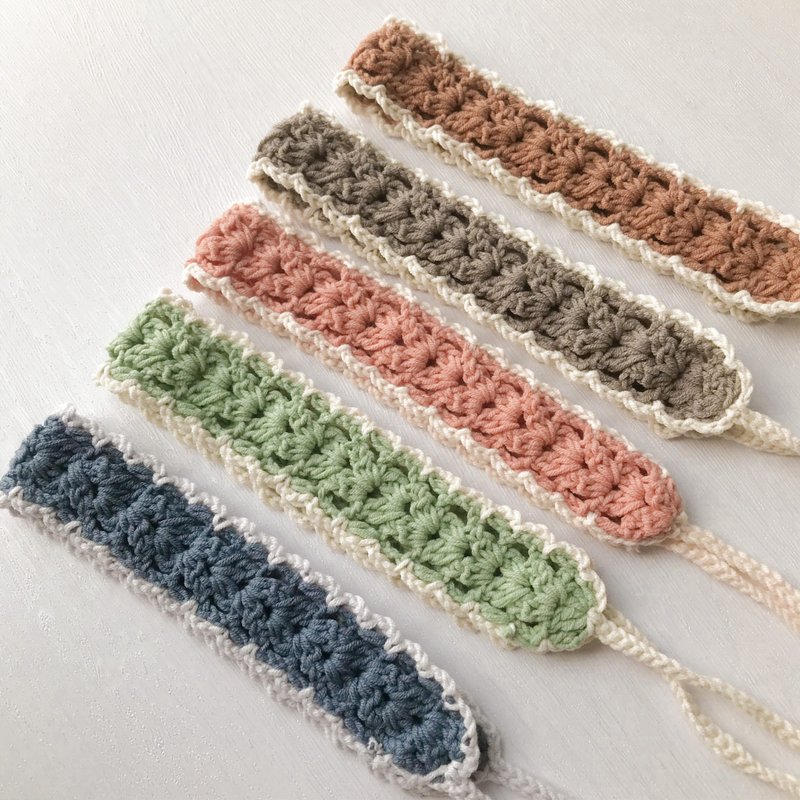 【Wheat ear hair band】 Crochet hair band - ที่คาดผม - ผ้าฝ้าย/ผ้าลินิน หลากหลายสี