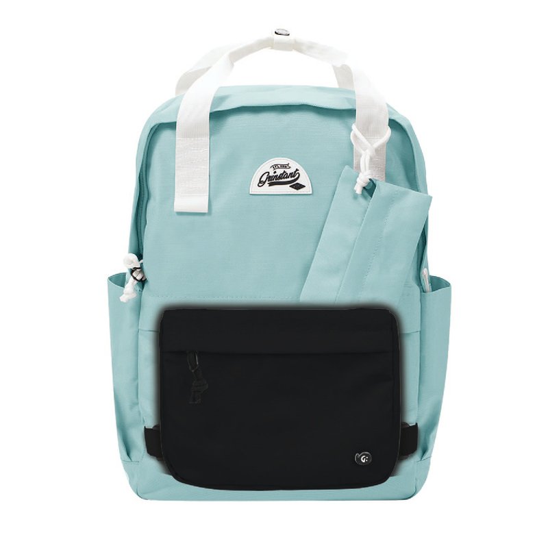 Grinstant Mix & Match Detachable 15.6" Backpack - Dream Series (Light Blue & Black) - Backpacks - Polyester Blue