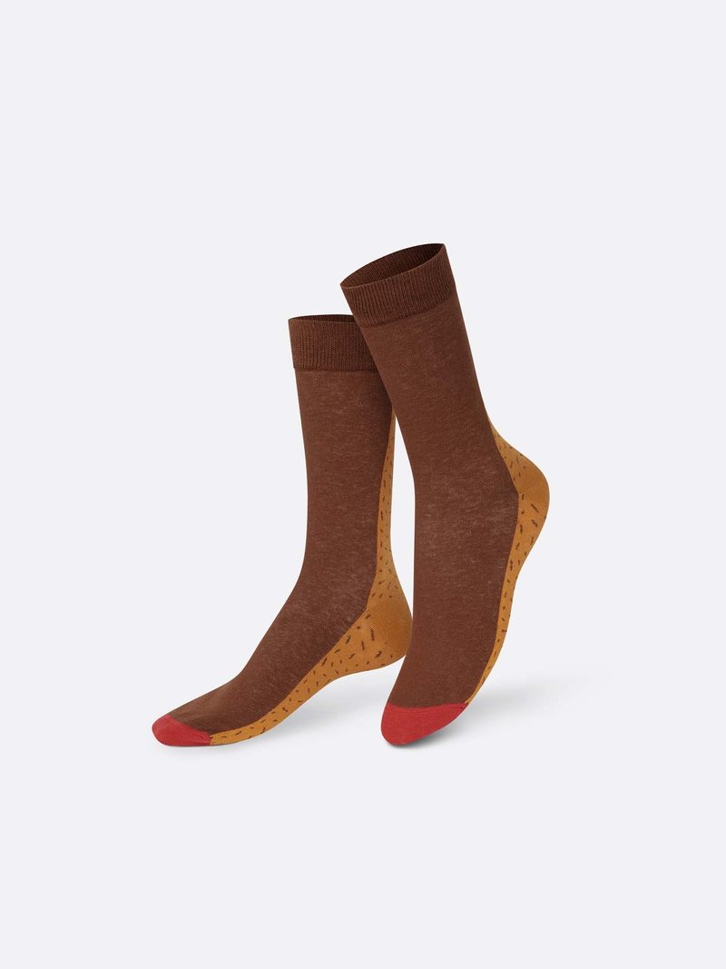 EAT MY SOCKS襪子/甜點系列/巧克力杯子蛋糕 - 襪子 - 棉．麻 