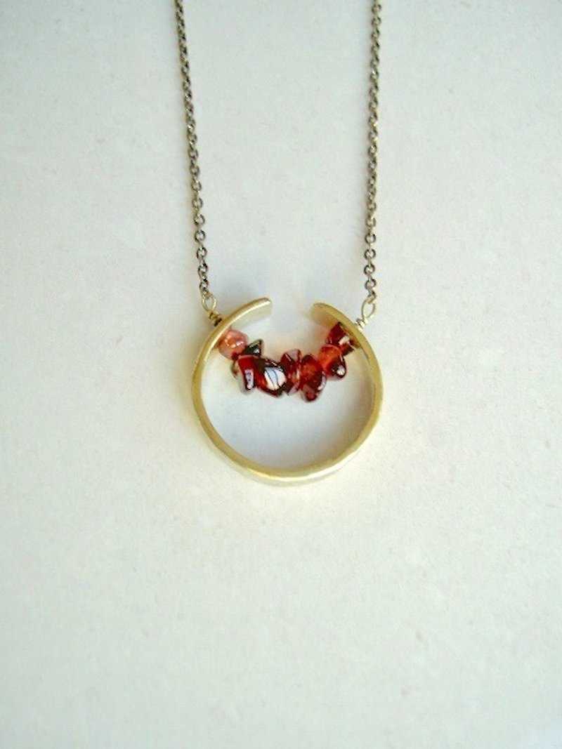 Garnet necklace - สร้อยคอ - เครื่องเพชรพลอย สีแดง